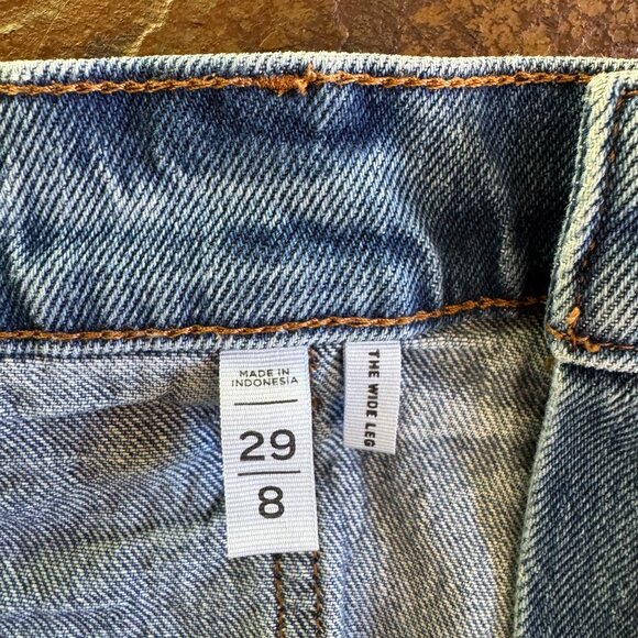 LOFT High Rise Wide Leg Sailor Jeans, Women's Size 8 / 29 - Picture 5 of 5